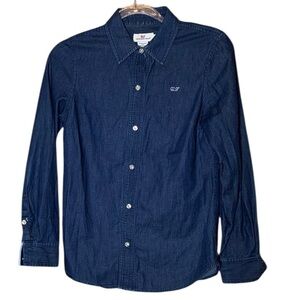 Vineyard Vines Dark Denim Stretch Button Down shirt Style 2W0370